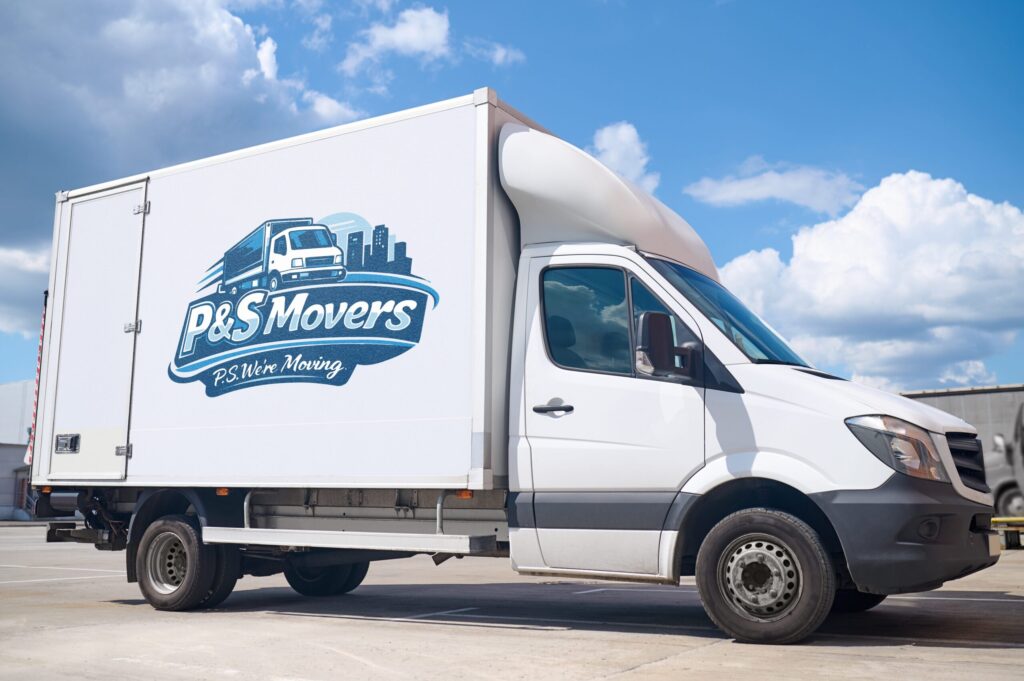 Moving Truck with P&S Movers Logo